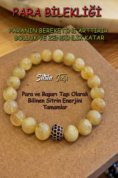 NehirTaş Our Certified Natural Stone Citrine Bracelet