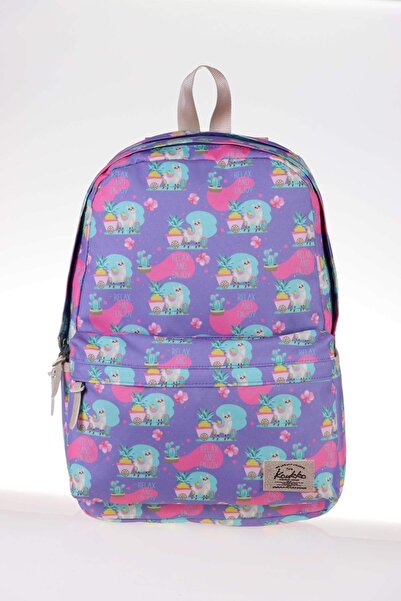 KAUKKO Nature Okul Çantası 41x24x18 Lama Mor (k1311)