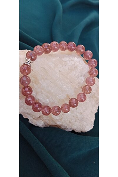 AGAFYA سوار حجر الحب والسعادة - كوارتز وردي