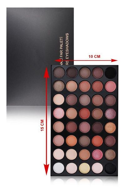 MUJGAN Black 40-Piece Matte Pearlescent Eyeshadow Palette