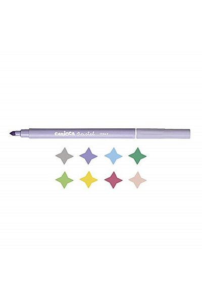 CARIOCA Set of 8 Pastel Super Washable Felt Tip Pens