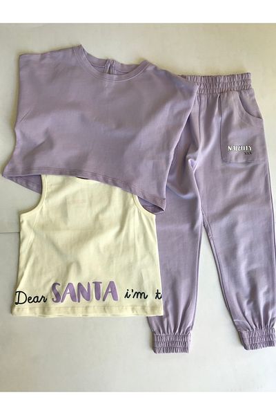 Çikoby Girl's Dear Santa Tracksuit Set