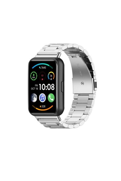 Ekoodukkan حزام معدني من الفولاذ المقاوم للصدأ متوافق مع ساعة Huawei Watch Fit 2