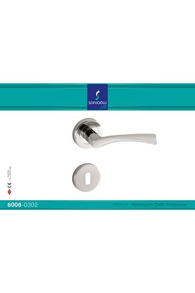 Sofuoğlu Lerzan Eco (Room - Interior Door Handle) Door Handle Round Badge Satin-Nickel