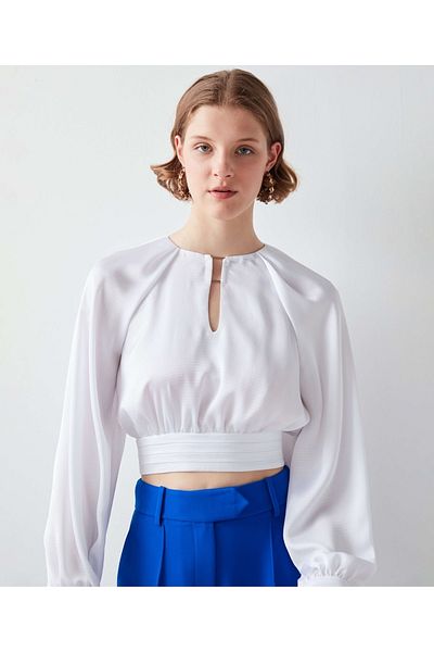 İpekyol Crop Blouse with Metal Accessories