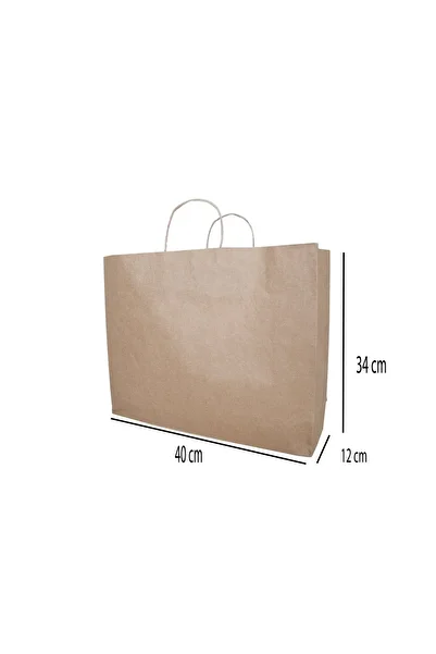 roco paper Χάρτινη τσάντα Kraft 34*40*12 cm (Συσκευασία 25 τεμαχίων)