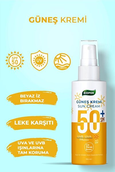 biopor Güneş Kremi Leke Karşıtı Uva Uvb Yüksek Koruyucu +50spf 100 Ml