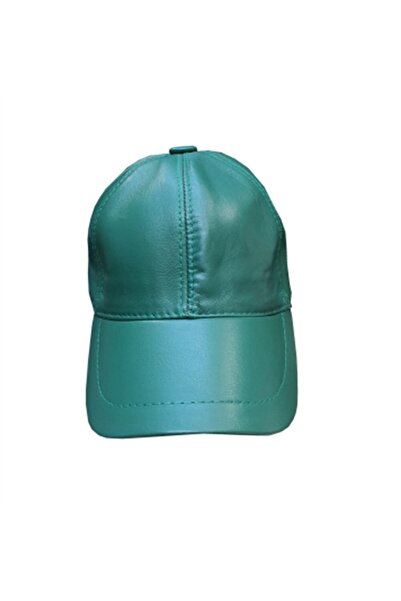 Derimont's Hakiki Deri Turkuaz Rengi-spor Deri Kep Unisex Model Kod-s-36