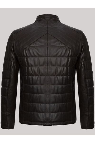 Derimont's Genuine Lambskin Black Men's Leather Coat Leon Leather Jacket
