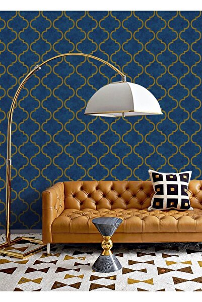 Adawall Indigo 4703-6 Geometrik Desenli Non Woven Duvar Kağıdı