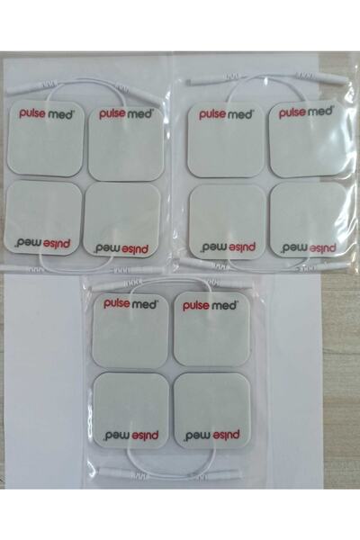 Pulsemed Tens Cihazı Kablolu Yedek Elektrot 5x5 Tens Pedi 4 Lü ( 3 Paket )