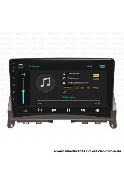 MYWAYY Mercedes C Class C180-c200 Android Carplay Navigasyon Multimedya Ekran-8gb Ram
