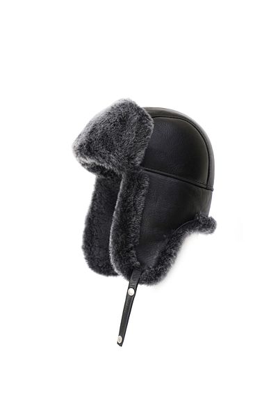 Mumcu's Leather Leather & Fur Unisex Pilot Hat - Ushanka