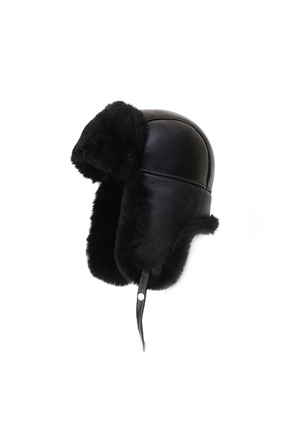 Mumcu's Leather Ushanka Leather Furry Unisex Pilot Hat