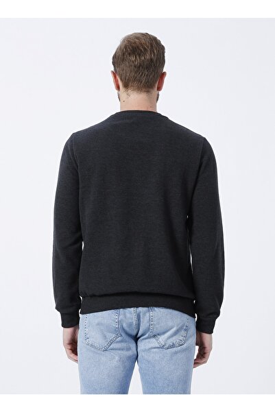 Lee Cooper Gray Men's Sweatshirt 231 cm 241012   Newdiaço Crew Neck