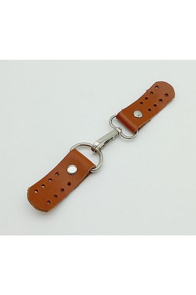 angel çanta aksesuar Real Leather Hooked Beetle (lock) Tan Silver Metal