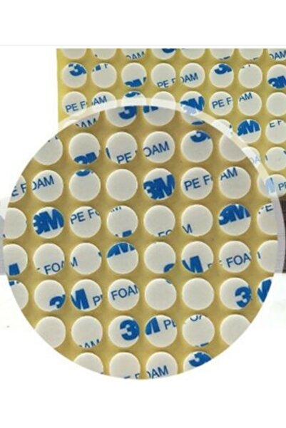 Hdg 50 Adet Yuvarlak Kesimli Çift Taraflı Köpük Bant 15 Mm Çap - 3m Yapışkanlı