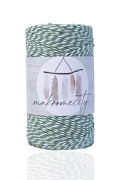 Makromecity Green and White Gift Packing Rope 200 Meters Martentica Rope