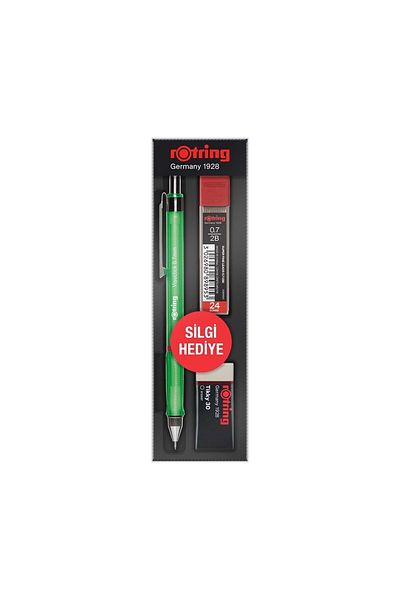 Rotring Visuclick Versatil+min+duster 3-Piece School Set - 0.7 Mm Green