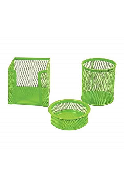 Temat 1000 Mesh Set Wire Desktop (Θήκη για στυλό-κλιπ-θήκη για χαρτί) Α. Πράσινο