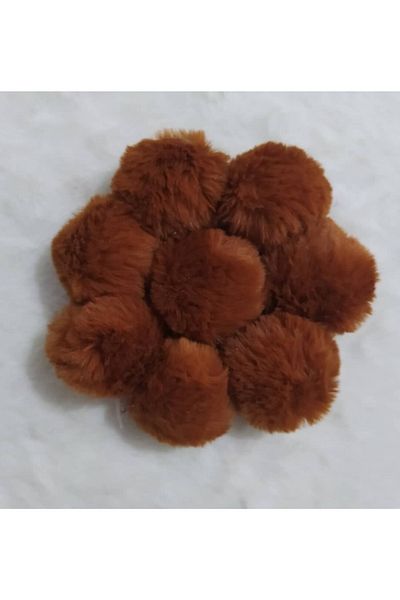 damlakids 5 Cm Rabbit Artificial Pompom 10 Pieces Cinnamon