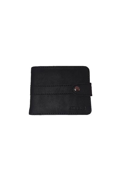 MKM MAN Men's Black Snap Wallet