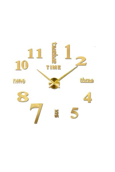 MİNAY HOME 3d Duvar Saati Modern Rakamlar Büyük Boy