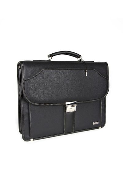 MORCA Classic Lockable Faux Leather Briefcase Laptop Bag