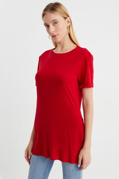 ALEXANDERGARDI Crew Neck Slit Detailed T-shirt - b22-23800