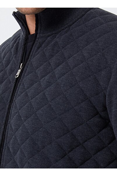 Lee Cooper Crew Neck Anthracite Melange Men's Sweatshirt 221 Lcm 2410447504 _Newjump Sweatshı