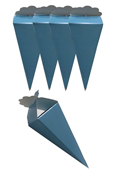 Parti dolabı 25 Adet Erkek Bebek Cinsiyet Baby Shower Külah Lokumluk Şekerlik Hediye Kutusu