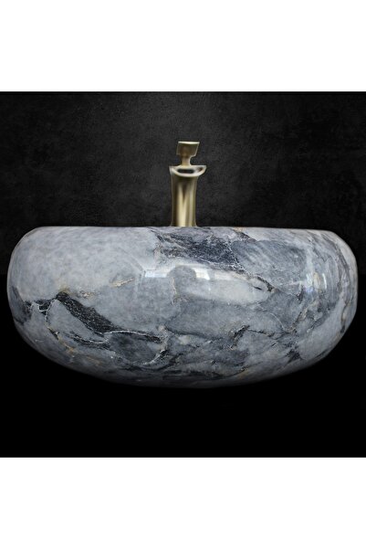 MYM Mermer Yapı Market Tasarım Kaplan Postu Mermer Bombeli Çanak Lavabo