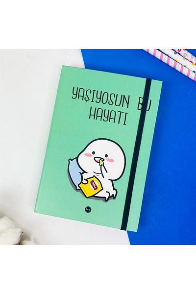 hediyeofisi دفتر ملاحظات مرن بتصميم "أنت تعيش هذه الحياة