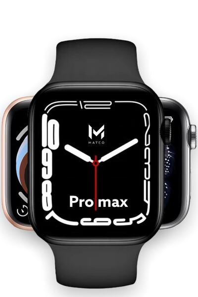 MATEO Pro Max Akıllı Saat Ios Android Destekli Arama Yeni Nesil Büyük Renkli Ekran En Yeni Versiyon
