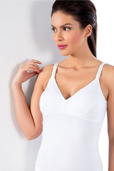 LÜXDRM Συσκευασία 2, Βαμβάκι & Lycra, Θήκη Εύκολου Θηλασμού, Χτενισμένο Βαμβακερό, Καλυμμένο εσώρουχο θηλασμού 1118