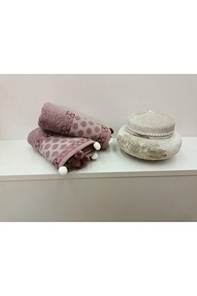 Kardelen 100% Cotton Soft Towel - Pompom Dowry Hand Face