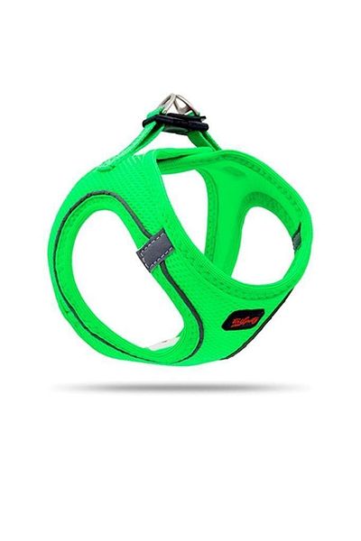 Tailpetz طوق للكلاب من السلالات الصغيرة Airmesh باللون الأخضر النيون 2xs