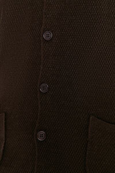 Trendyol Collection Кафява тънка жилетка с джоб TMNAW20MG0011