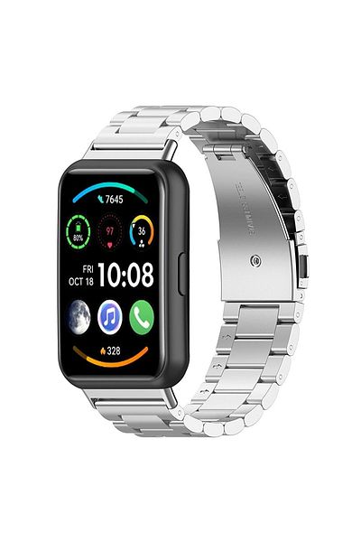 Mi7a حزام من الفولاذ المقاوم للصدأ لساعة Huawei Watch Fit 2 ذات وصلة معدنية
