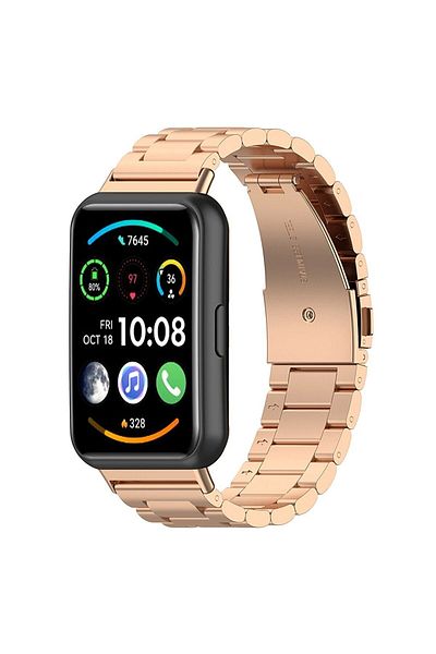 Mi7a حزام من الفولاذ المقاوم للصدأ لساعة Huawei Watch Fit 2 ذات وصلة معدنية
