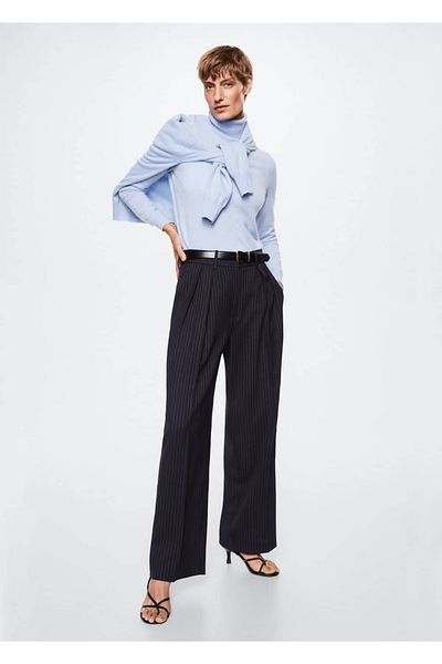 MANGO Woman Pulover cu gât de casmir