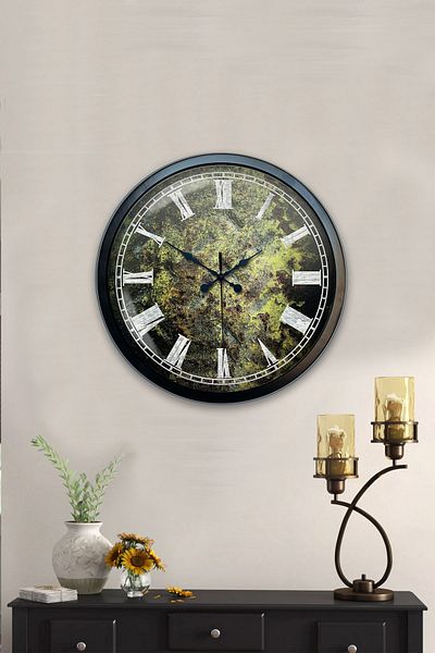 Kasva Concept Gift 40 cm Black Metal Floor Wall Clock