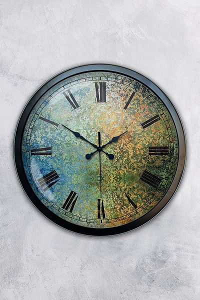Kasva Concept Gift 40 cm Black Metal Jasmine Wall Clock