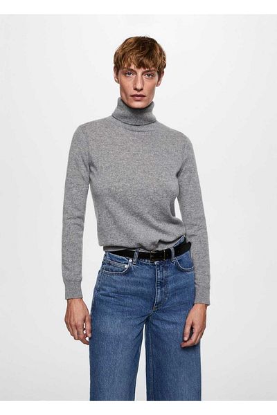 MANGO Woman 100% Cashmere Turtleneck Sweater