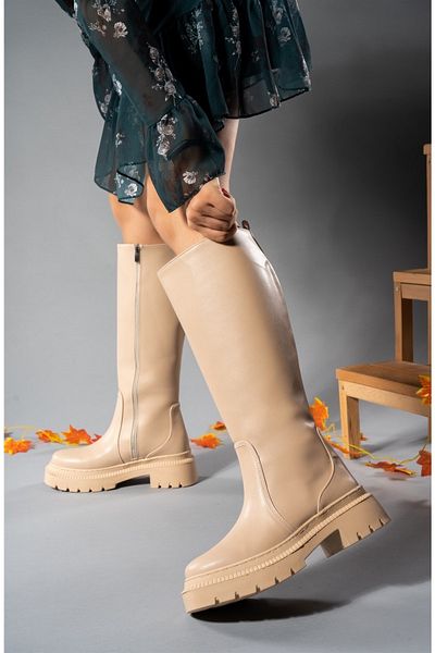 Riccon Nude Damenstiefel mit Reißverschluss0012212
