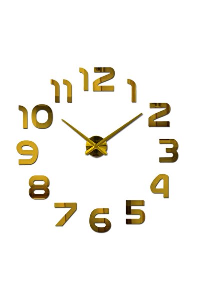 MİNAY HOME 3d Duvar Saati Latin Rakamlar Büyük Boy