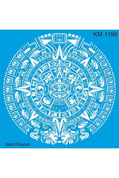 StencilSepeti Thick Material Yeast Calendar Pattern - No Refund