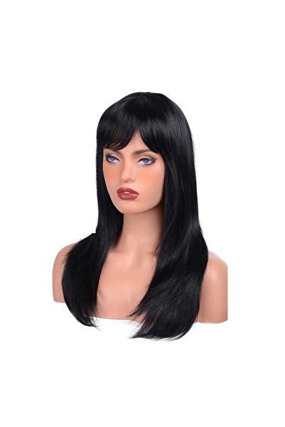 Fenomen Peruk Πολυτελής προσαρμοσμένη μαύρη ίσια περούκα με καρφίτσα