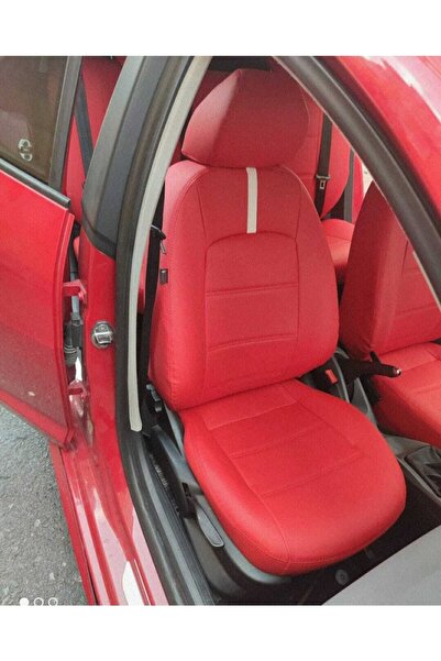 AKINCI Seat Ibiza 2011-2018 Red Leather One-Piece between and Back Seating Model