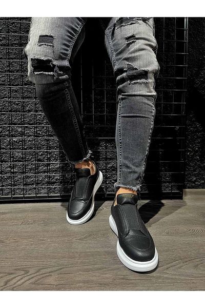 Knack Sneakers Shoes 911 Black (white Sole)